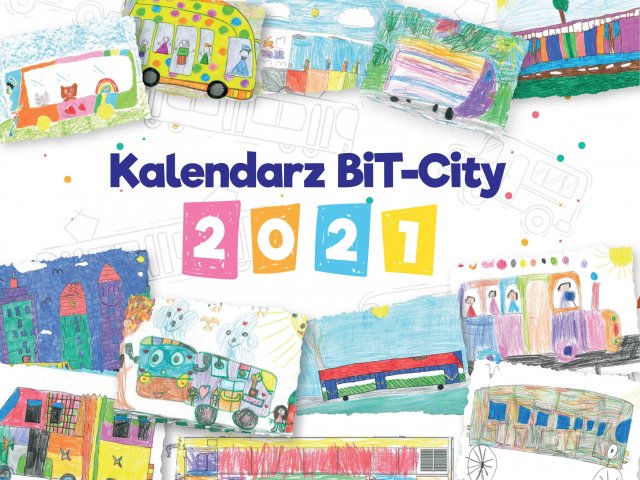 Kalendarz 2021 wykonany z prac plastycznych zgłoszonych w konkursie 